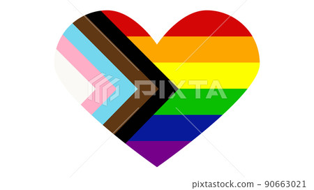New LGBTQ Rights Pride Flag. Progressive pride flag. 90663021