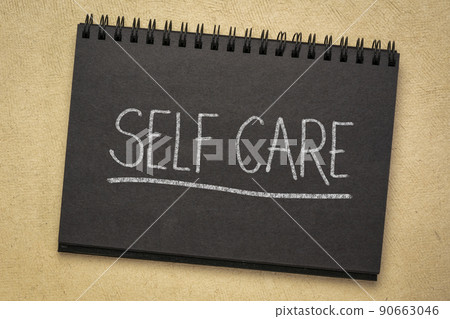 self care writing in a notebook 90663046