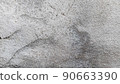 cracked concrete wall. 90663390