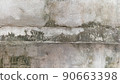 mold stains on crack wall 90663398