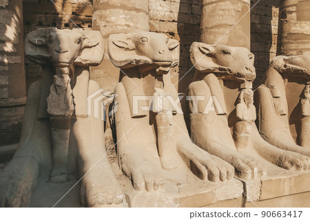 Ruins of the Egyptian Karnak Temple, the largest open-air museum in Luxor 90663417