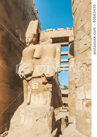 Ruins of the Egyptian Karnak Temple, the largest open-air museum in Luxor 90663430