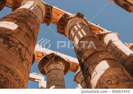 Ruins of the Egyptian Karnak Temple, the largest open-air museum in Luxor 90663443