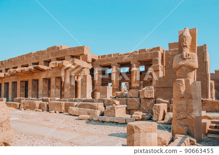 Ruins of the Egyptian Karnak Temple, the largest open-air museum in Luxor 90663455