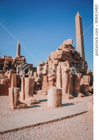 Ruins of the Egyptian Karnak Temple, the largest open-air museum in Luxor 90663460