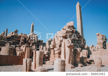 Ruins of the Egyptian Karnak Temple, the largest open-air museum in Luxor 90663461