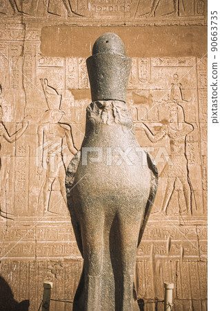The ruins of the ancient temple of Horus in Edfu, Egypt The ruins of the ancient temple of Horus in Edfu, Egypt 90663735