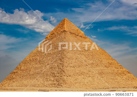 The ancient pyramid of Chefren in Giza, Egypt The ancient pyramid of Chefren in Giza, Egypt 90663871
