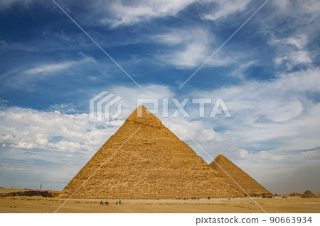 The ancient pyramid of Chefren in Giza, Egypt The ancient pyramid of Chefren in Giza, Egypt 90663934