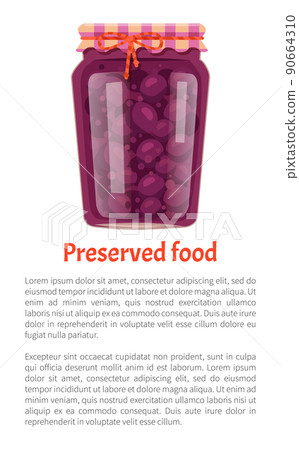Preserved Food Poster Canned Plums in Glass Jar 90664310