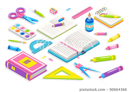 School Chancery Collection Vector Illustration 90664366