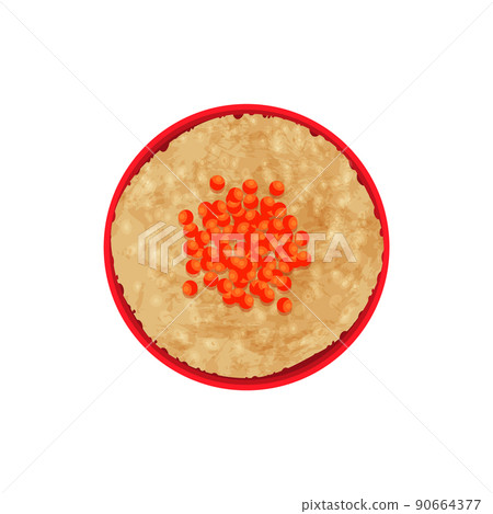 Wheat Porridge with Berry Traditional Dish Poster 90664377