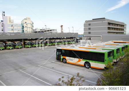 New Toei Bus parked at Ariake Sales Office (2021) 90665323