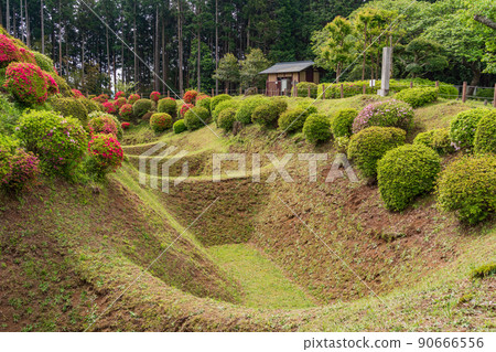 (Shizuoka Prefecture) Yamanaka Castle Ruins Park where azaleas bloom Beautiful moat (Shizuoka Prefecture) Yamanaka Castle Ruins Park where azaleas bloom Beautiful moat 90666556