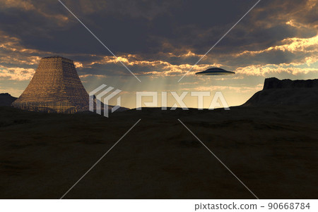 UFO picture 3DCG 90668784