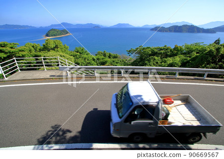 瀨戶內海大芝島和心島的美景 瀨戶內海大芝島和心島的美景 90669567
