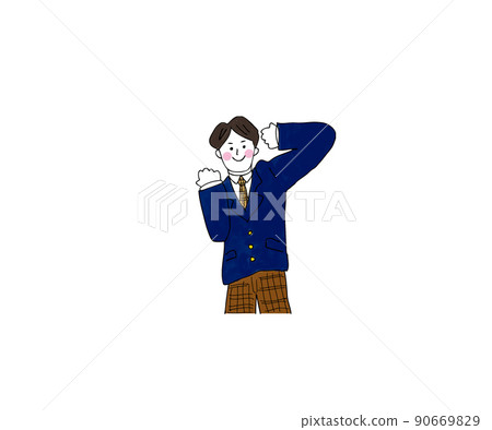 制服的有動機的男學生 90669829