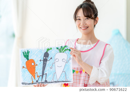 幼兒園老師演奏連環畫 90671622