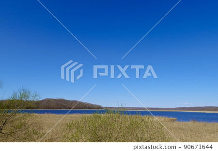Scenery where you can see Shirarutoro swamp from Route 391, Hokkaido Shibecha Town, Eastern Hokkaido Scenery where you can see Shirarutoro swamp from Route 391, Hokkaido Shibecha Town, Eastern Hokkaido 90671644