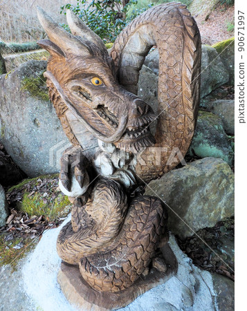 Tateiwa water source dragon wood carving Manganji, Minamioguni-machi, Aso-gun, Kumamoto Prefecture Tateiwa water source dragon wood carving Manganji, Minamioguni-machi, Aso-gun, Kumamoto Prefecture 90671997