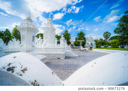 Wat Suan Dok is a Buddhist temple (Wat) at sunset sky is a major tourist attraction in Chiang Mai Northern Thailand.Travels in Southeast Asia,is Public places Wat Suan Dok is a Buddhist temple (Wat) at sunset sky is a major tourist attraction in Chiang Mai Northern Thailand.Travels in Southeast Asia,is Public places 90673276