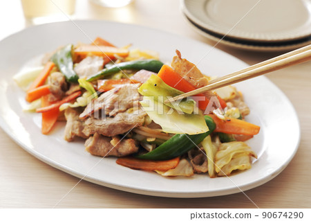 豬里脊炒蔬菜 90674290