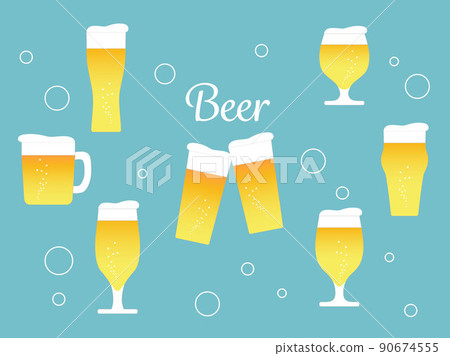 Pop and fashionable illustrations of craft beer Pop and fashionable illustrations of craft beer 90674555