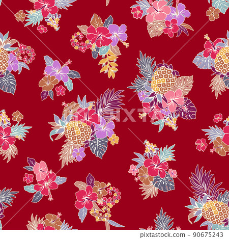 Aloha pattern of hibiscus, Aloha pattern of hibiscus, 90675243
