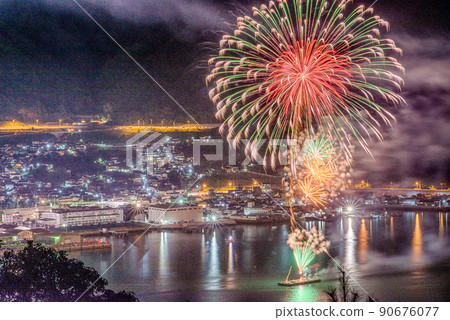 [廣島縣三原市] Yassa Festival Fireworks Festival，從Fudekageyama看 90676077