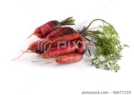 Funny ugly red carrots 90677139