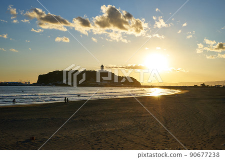 Kanagawa Prefecture Enoshima at dusk Kanagawa Prefecture Enoshima at dusk 90677238