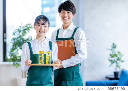 咖啡館兼職男女 90678490