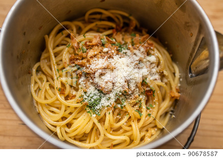Italian pasta talian pasta made outdoors 90678587
