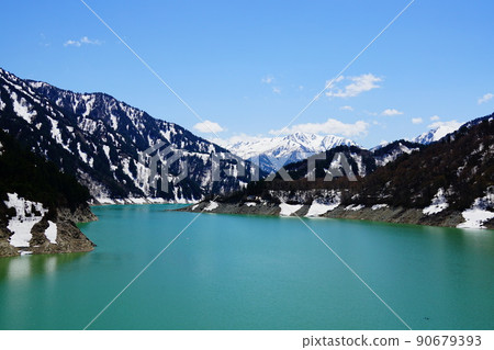 May Tateyama Kurobe Alpine Route Kurobe Lake 90679393
