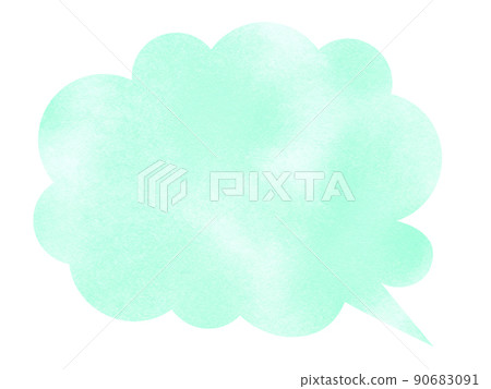 A cloud-like balloon painted in watercolor with a turquoise path Other colors available 90683091