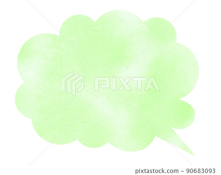 用黃綠色通行證和其他顏色用水彩畫的雲狀氣球 用黃綠色通行證和其他顏色用水彩畫的雲狀氣球 90683093