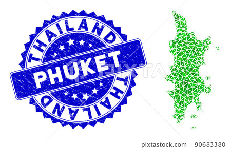 Rosette Distress Seal With Green Vector Lowpoly Phuket Map mosaic Rosette Distress Seal With Green Vector Lowpoly Phuket Map mosaic 90683380