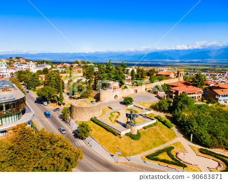 Batonis Tsikhe Fortress aerial view, Telavi Batonis Tsikhe Fortress aerial view, Telavi 90683871