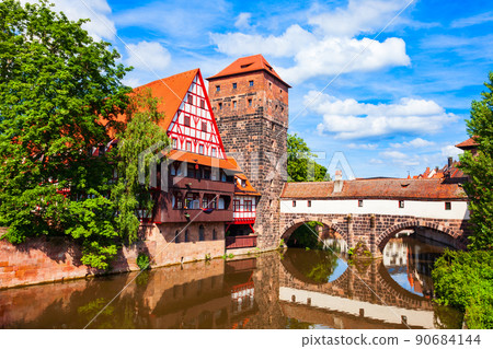 Nuremberg old town in Bavaria, Germany Nuremberg old town in Bavaria, Germany 90684144