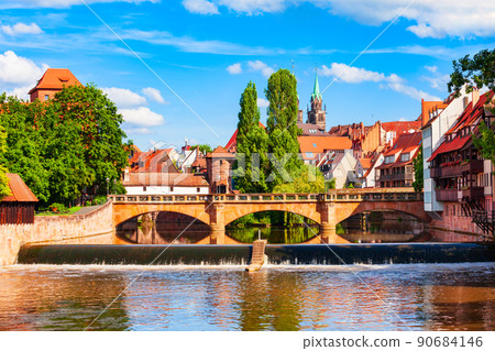 Nuremberg old town in Bavaria, Germany Nuremberg old town in Bavaria, Germany 90684146