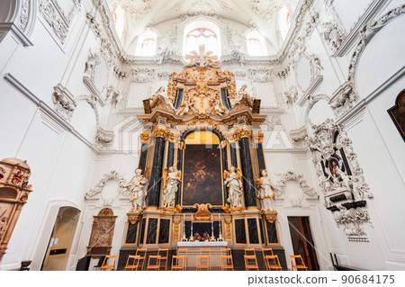 Wurzburg Cathedral interior in Bavaria, Germany 90684175