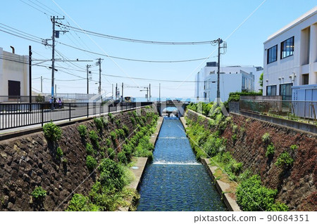 江之島電鐵七良浜站橋合川前 90684351