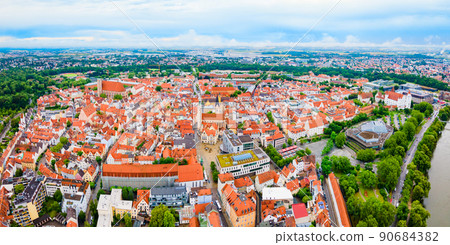 Ingolstadt old town aerial panoramic view 90684382