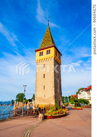 Mangturm in Lindau old town in Bavaria, Germany 90684870