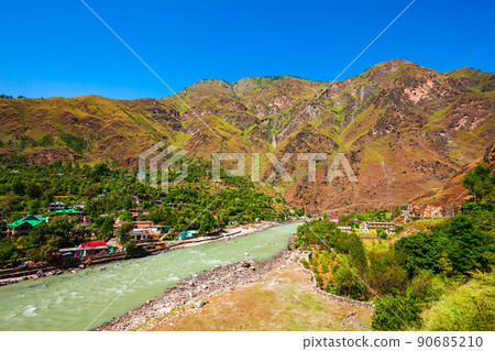 Himalaya mountains landscape, Parvati valley 90685210