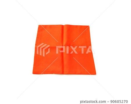 Tea utensils Fukusa white background 90685270