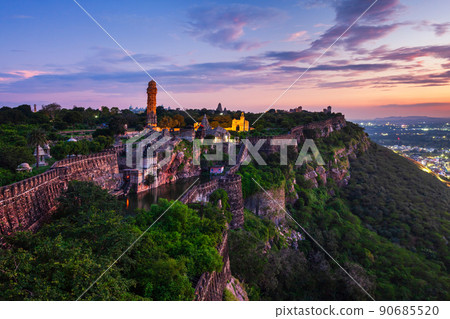 Chittor Fort in Chittorgarh, India Chittor Fort in Chittorgarh, India 90685520