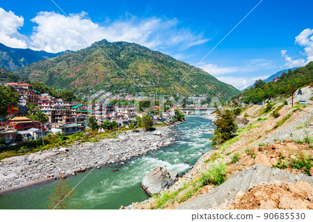 Beas river near Kullu town, India Beas river near Kullu town, India 90685530