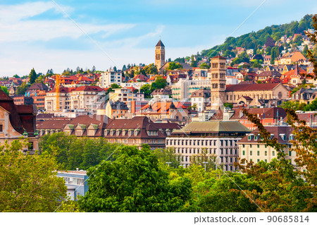 Zurich city centre aerial view 90685814