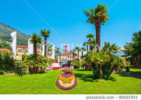 Public park in Locarno, Switzerland Public park in Locarno, Switzerland 90685843